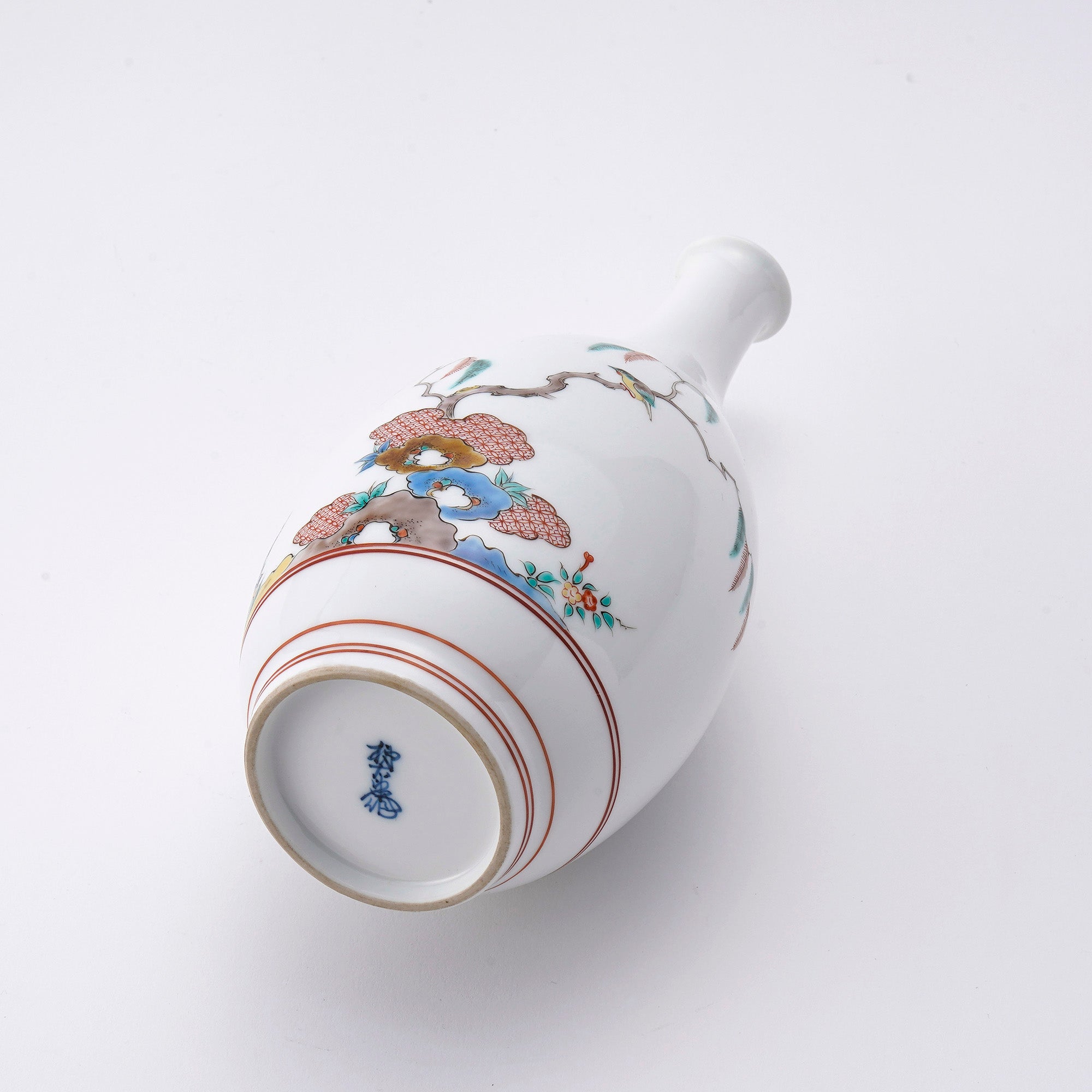 Nishiki Yanagi Chomon ~ Willow and Bird Small Vase