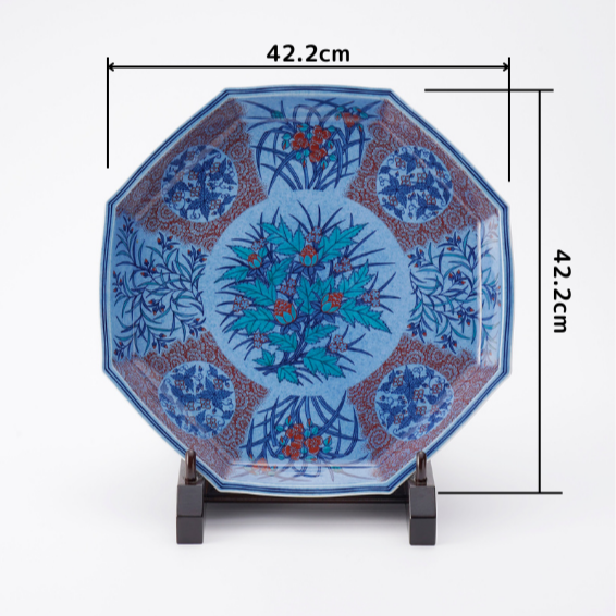 Fukizumi Hanamon Gakuzara~Floral Pattern Framed Plate