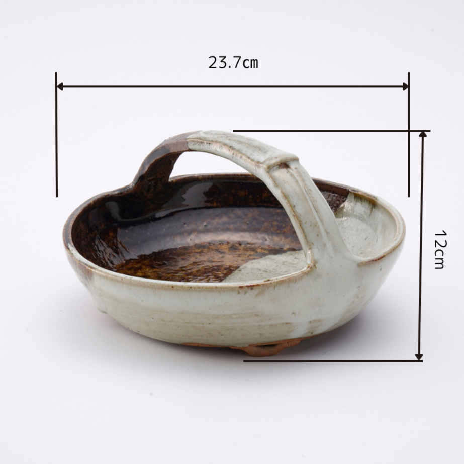 Chosen Karatsu Tetsuki bachi~ Korean Karatsu Handled Pot