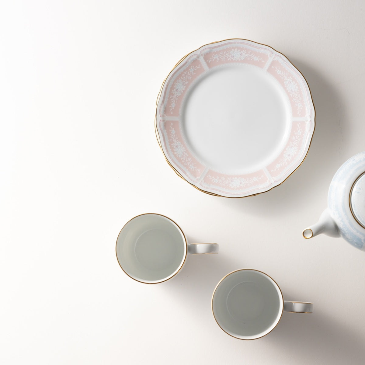 Lacewood Gold Pair of Cups Noritake