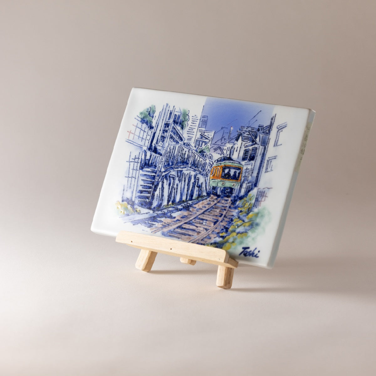 Enoden,Arita porcelain ceramic board painting