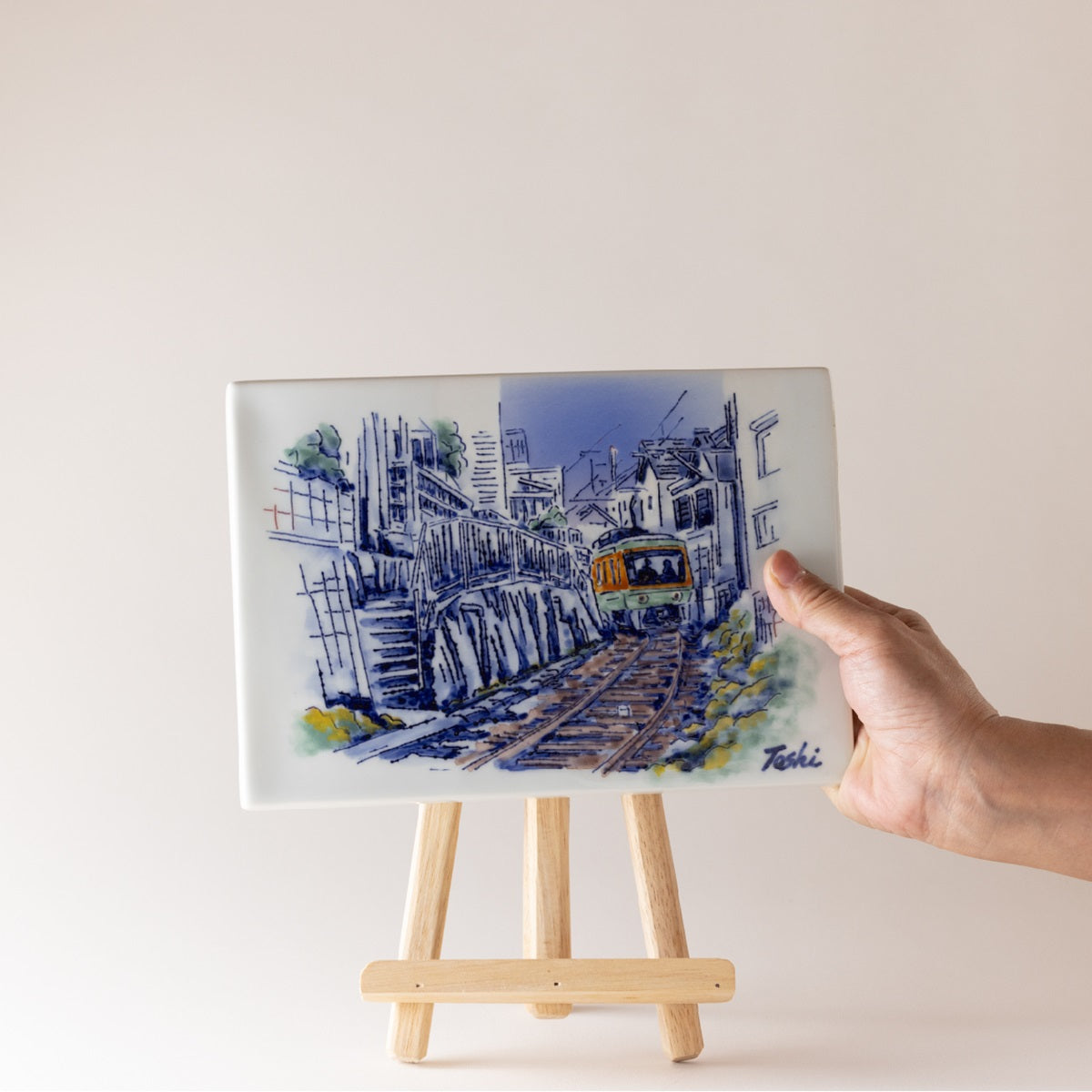 Enoden,Arita porcelain ceramic board painting