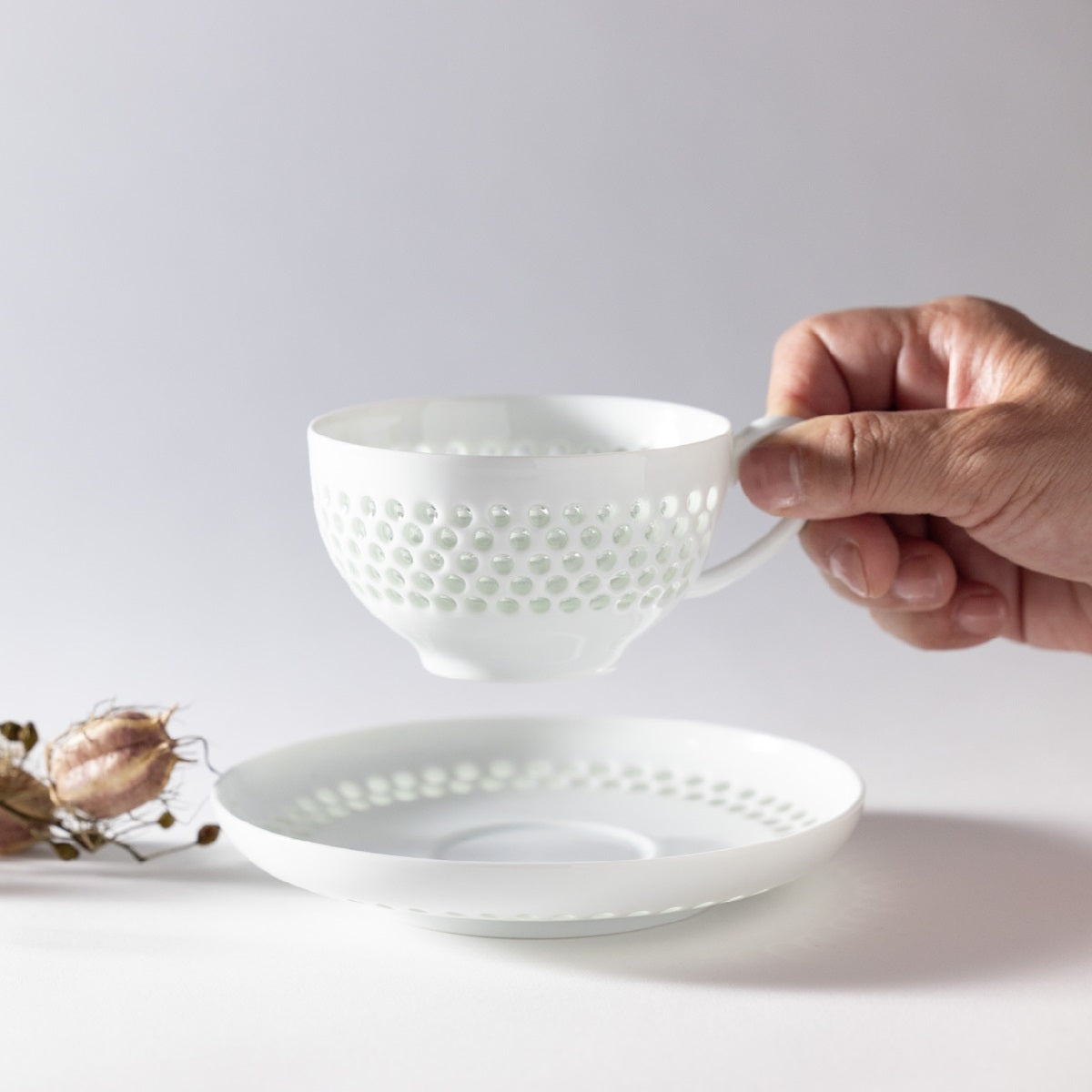 Crystal Premium  Tea Cups & Saucers