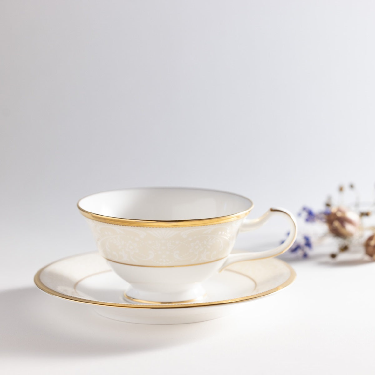 Noritake White Palace Cup & Saucer