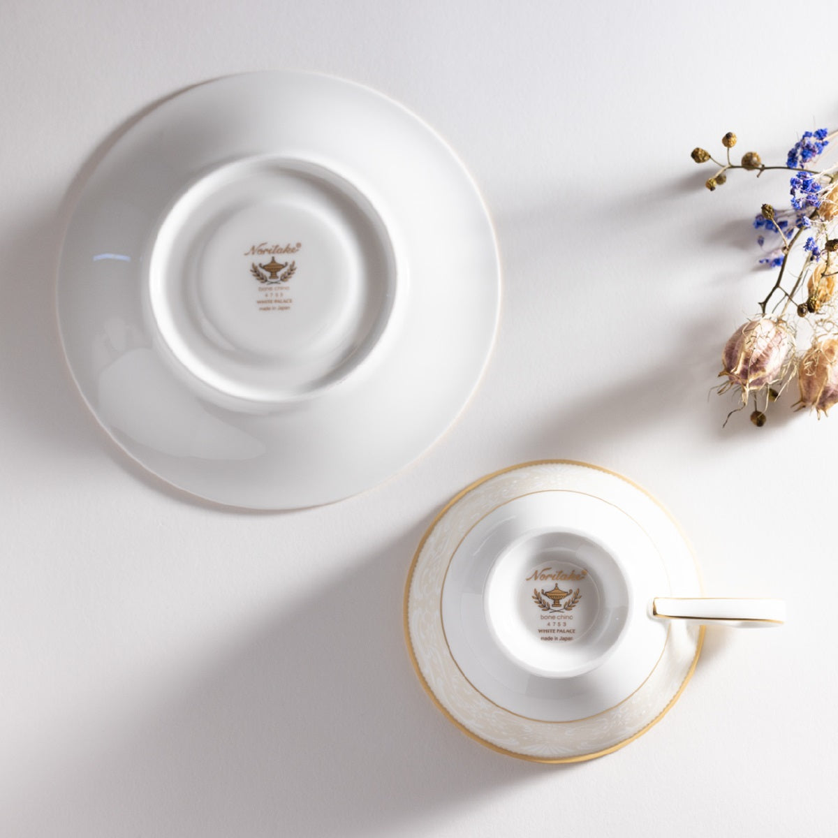 Noritake White Palace Cup & Saucer