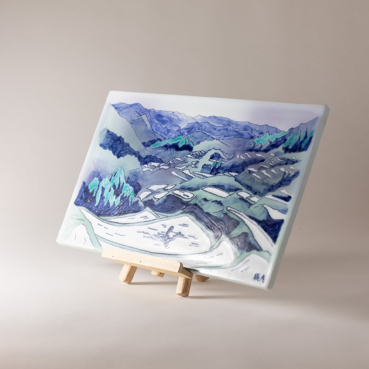 Scenery of Japan Tile Art (Ceramic Board painting)