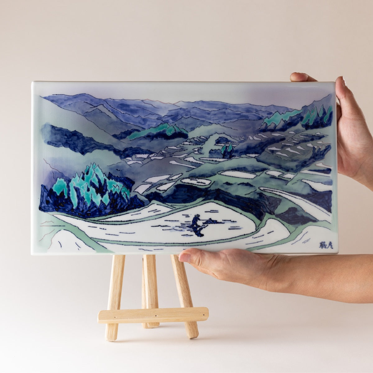 Scenery of Japan Tile Art (Ceramic Board painting)