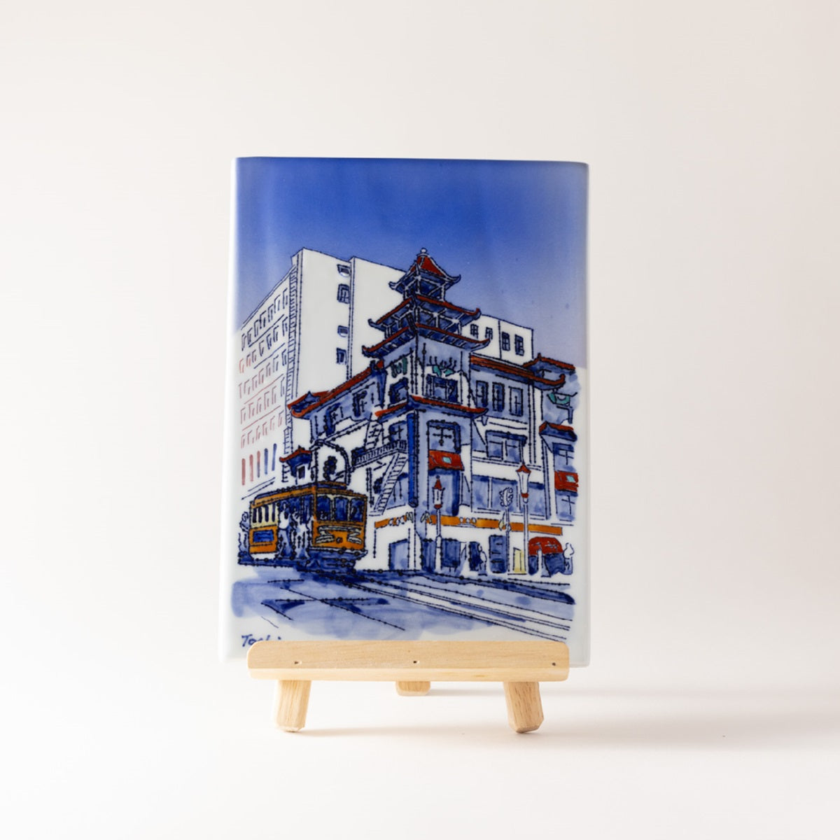 San Francisco Chinatown (Ceramic board painting)