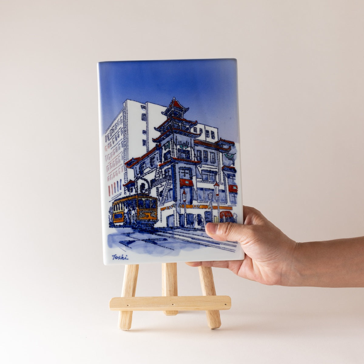 San Francisco Chinatown (Ceramic board painting)