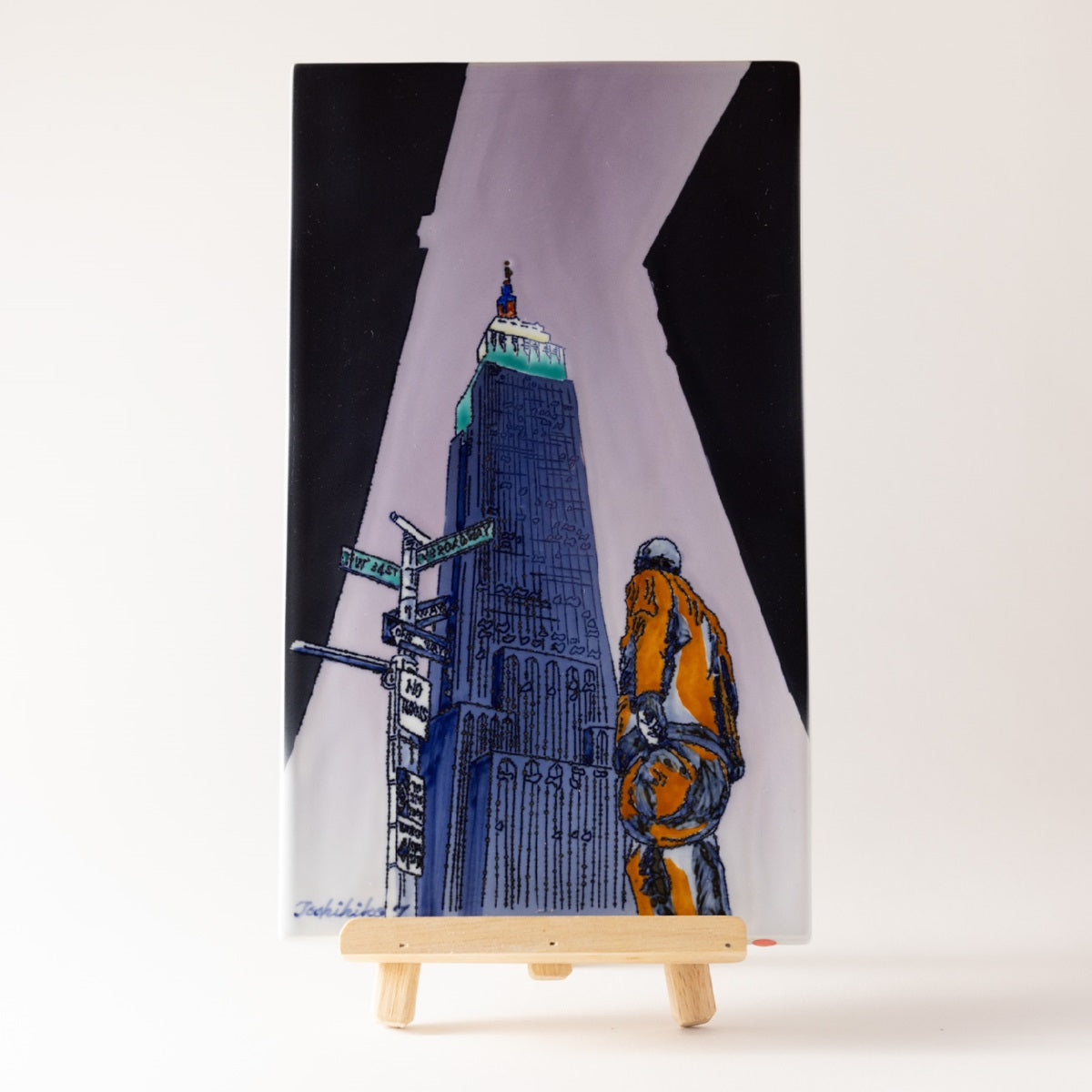 "Manhattan" Tile Art (Ceramic Board painting)