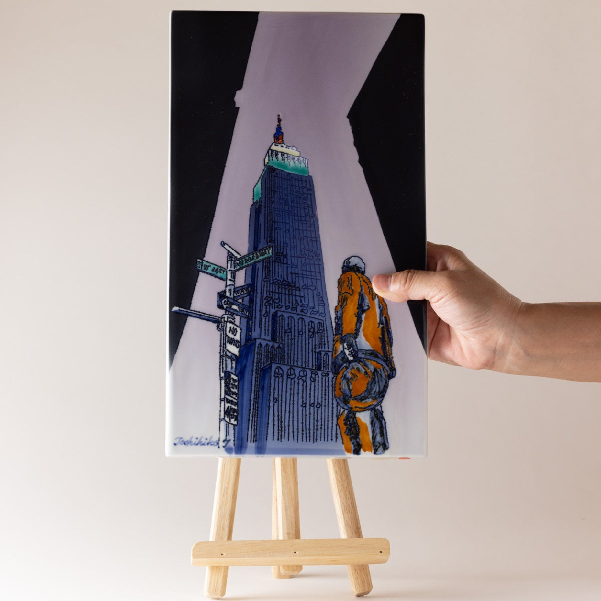 "Manhattan" Tile Art (Ceramic Board painting)