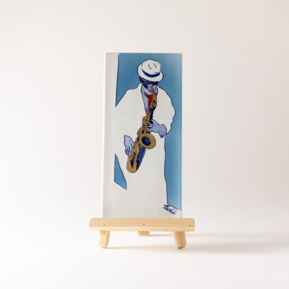 JAZZMAN Ⅱ ~Saxphone~ (Ceramic board painting)