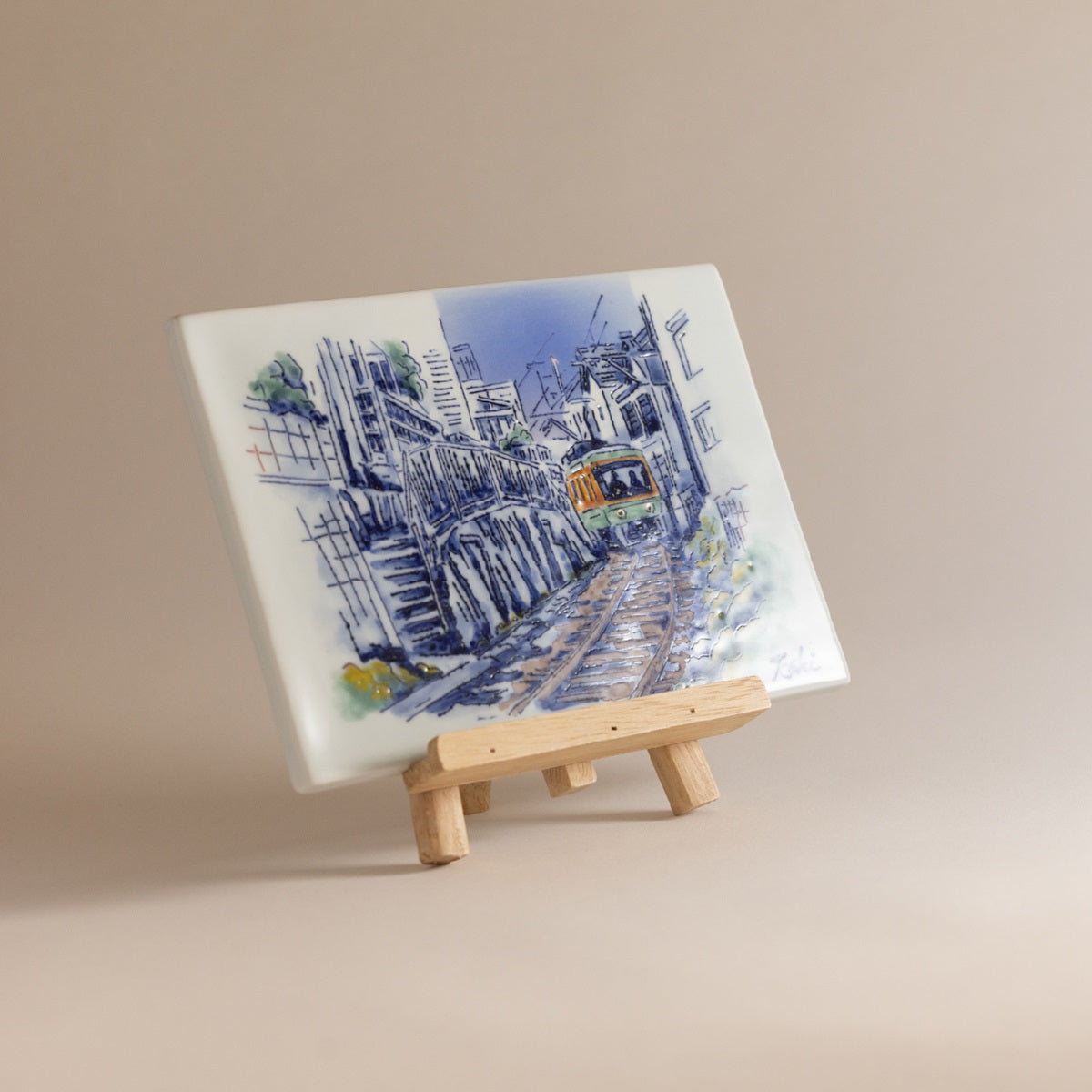 Enoden,Arita porcelain ceramic board painting